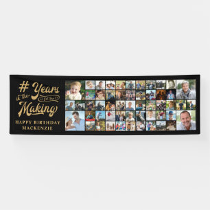 Birthday 53 Photo Collage Years in the Making Banner