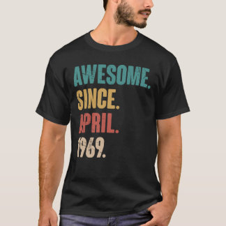 Birthday 54th Decoration April 54 Years Old Vintag T-Shirt