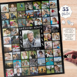 Birthday 55 Photo Collage AWESOME SINCE Jigsaw Puzzle<br><div class="desc">Celebrate any age birthday with a personalized photo memories jigsaw puzzle for him or her utilizing this easy-to-upload photo collage template with 55 square pictures through the years as a commemorative keepsake gift. The title says AWESOME SINCE "YEAR". Personalize with their name and birth year. ASSISTANCE: For help with design...</div>