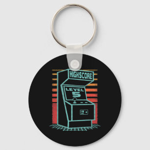 Birthday 5 Year Old Retro Gamer Level Up Unlocked Keychain