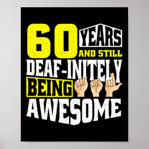 Birthday 60 Yeaars Of Being Awesome  Poster