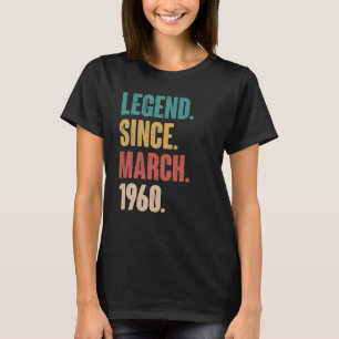 Birthday 63rd Decoration March 63 Years Old Vintag T-Shirt