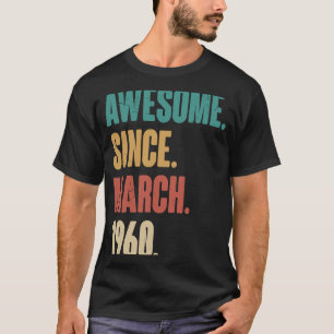 Birthday 63rd Decoration March 63 Years Old Vintag T-Shirt