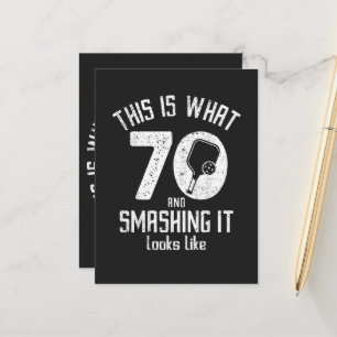 Birthday 70 Years Old Love Pickleball Announcement Postcard