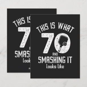 Birthday 70 Years Old Love Pickleball Holiday Card