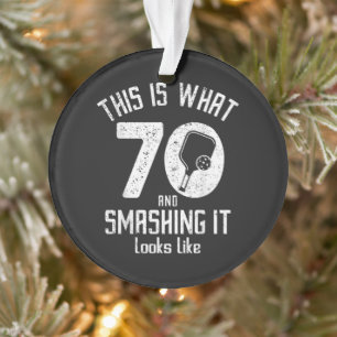 Birthday 70 Years Old Love Pickleball Ornament