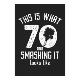 Birthday 70 Years Old Love Pickleball Photo Print