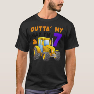 Birthday 7 Year Old Tractor Seven Party 7th Theme T-Shirt