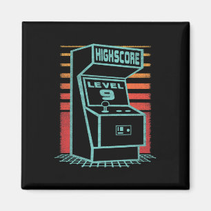 Birthday 9 Year Old Retro Gamer Level Up Unlocked Magnet