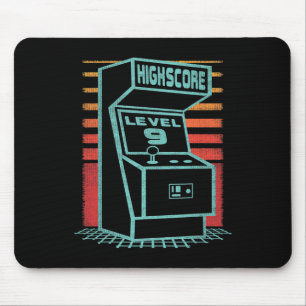 Birthday 9 Year Old Retro Gamer Level Up Unlocked Mouse Pad
