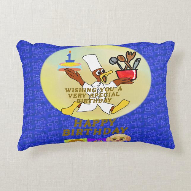 Birthday  accent pillow (Front)