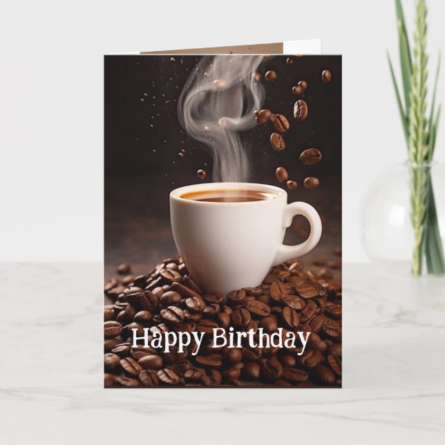 Birthday Age Better with Coffee  Fun  Card (Front)