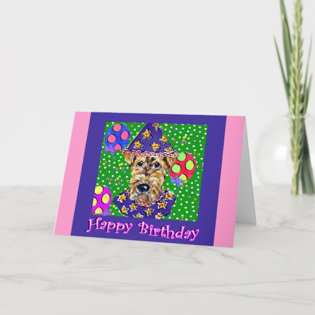 Birthday Airedale Card (Front)