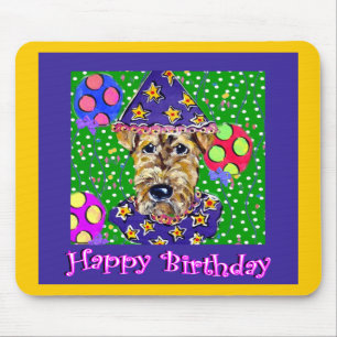 Birthday Airedale Mouse Pad
