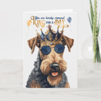 Birthday Airedale Terrier Dog King for a Day