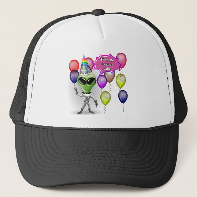 Birthday Alien Trucker Hat (Front)