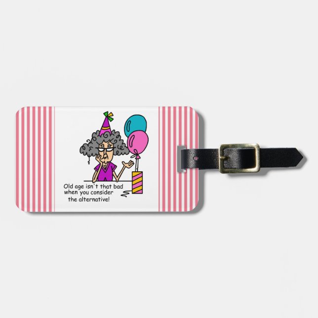 Birthday Alternative Humour Luggage Tag (Front Horizontal)
