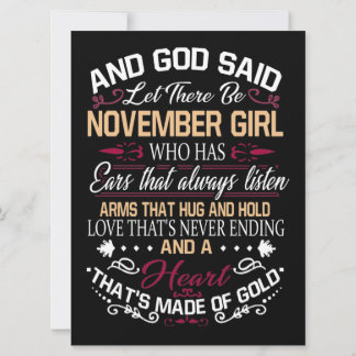 Birthday | And God Said Let There Be November Girl Save The Date