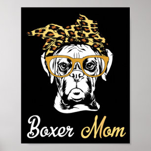 Birthday And Mothers Day Gift-boxer Mom Poster