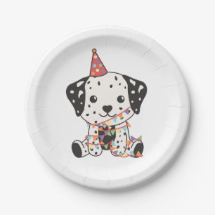 Birthday Animal Cute Dalmatian Kids Birthday Party Paper Plate