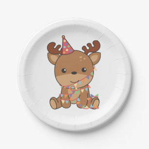 Birthday Animal Cute Deer for Kids Birthday Party Paper Plate