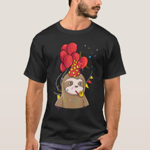 Birthday Animal Party Sloth T-Shirt