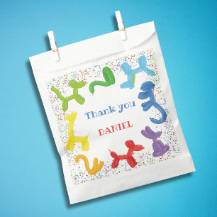 BIRTHDAY ANIMALS BALLOONS FAVOUR BAG