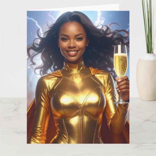 Birthday & Anniversary Superhero Card (Front)