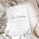 Birthday Any Age Silver Stardust Save The Date<br><div class="desc">An elegant any age birthday save the date invitation featuring delicate silver stardust. You can personalize with your special celebration details in chic silver text. Designed by Thisisnotme©</div>