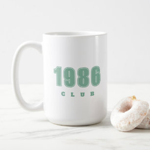 Birthday ANY YEAR, green typography personalized Coffee Mug