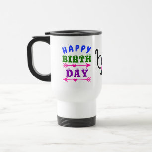 Birthday April Fool's Day Fools Moustache & Glasse Travel Mug
