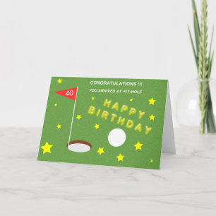 birthday at golf card