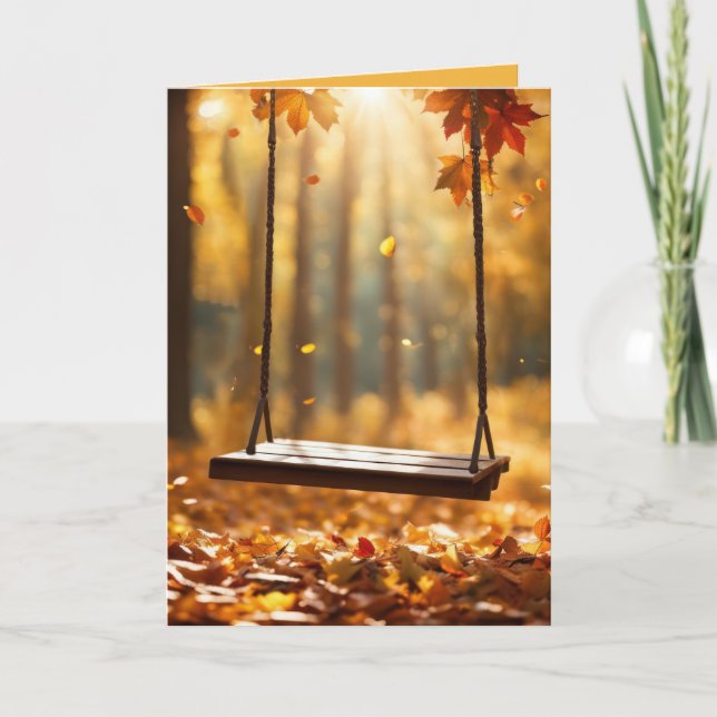 Birthday Autumn Swing Card (Front)