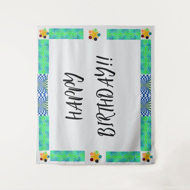 Birthday backdrop tapestry (Front)