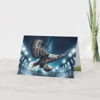 Birthday Bald Eagle With a Football