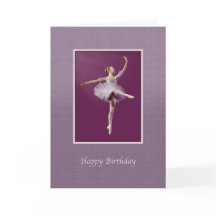 Birthday, Ballerina in Purple and White