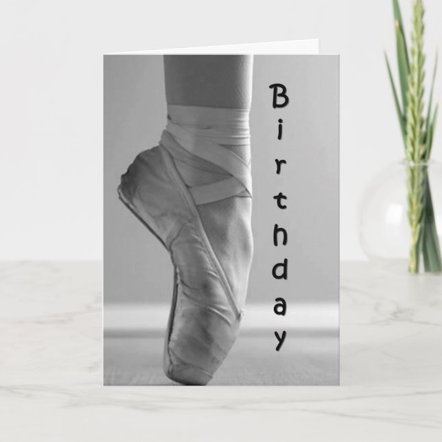 BIRTHDAY BALLET STYLE-DANCE/ENJOY CARD (Front)