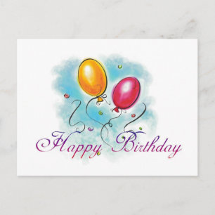 Birthday Ballons Postcard