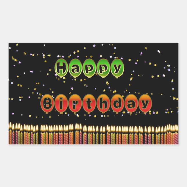 Birthday Balloon Sticker (Front)