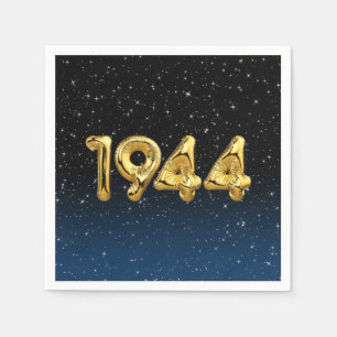 Birthday Balloons 1944 In Stars Napkin