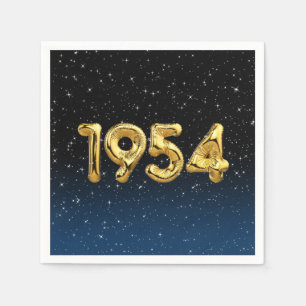Birthday Balloons 1954 In Stars Napkins