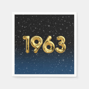 Birthday Balloons 1963 In Stars Napkins