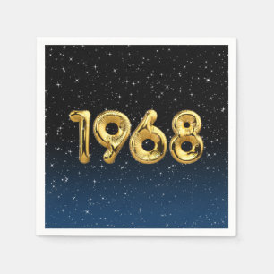 Birthday Balloons 1968 In Stars Napkins