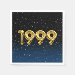 Birthday Balloons 1999 In Stars Napkin