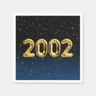 Birthday Balloons 2002 In Stars Napkin