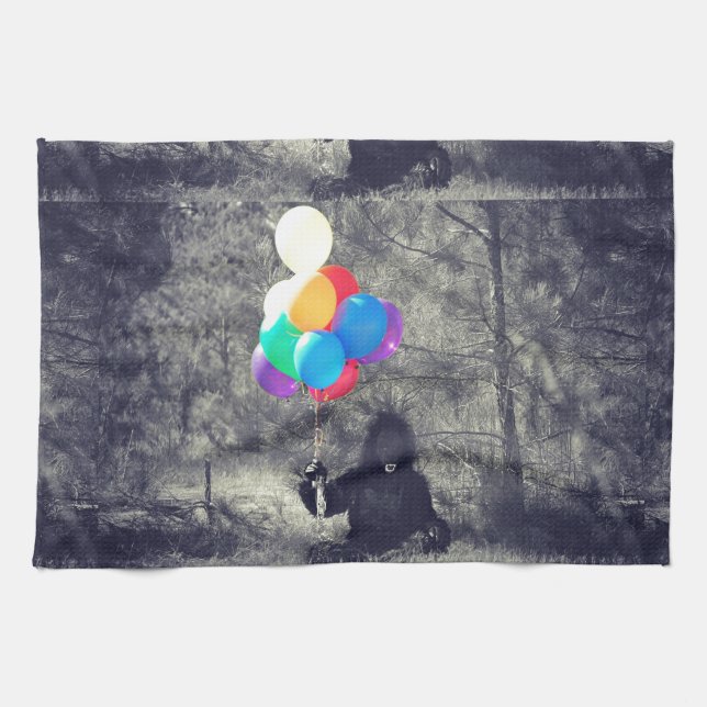birthday balloons ape kitchen towel (Horizontal)