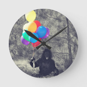 birthday balloons ape round clock
