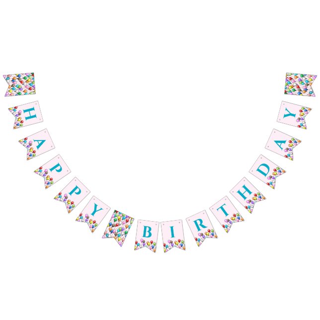 Birthday Balloons Bunting Flags (All)