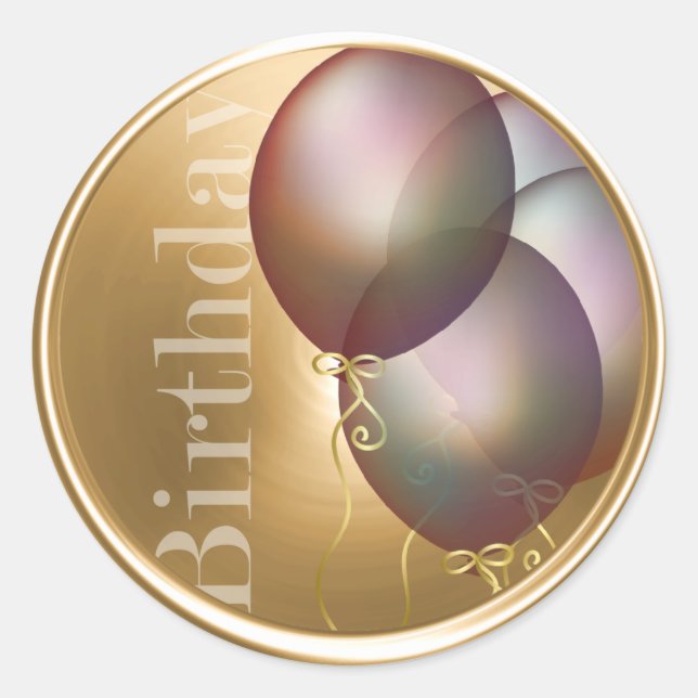 Birthday Balloons Envelope Seal (Front)