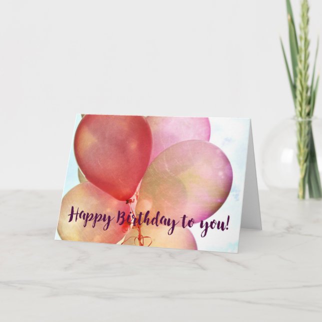 BIRTHDAY BALLOONS Greeting Card (Front)